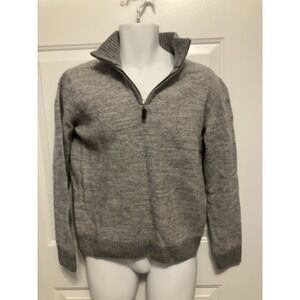 Daniele Blasi Men’s Wool Sweater Sz Medium Gray Half Zip Mock Neck Made in Italy
